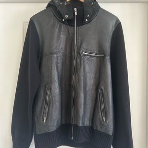 Men’s Leather Bomber Jacket